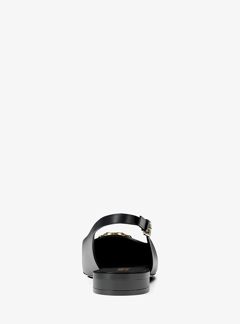 Zapato plano Dori con tal&oacute;n abierto in NEGRO | Michael Kors