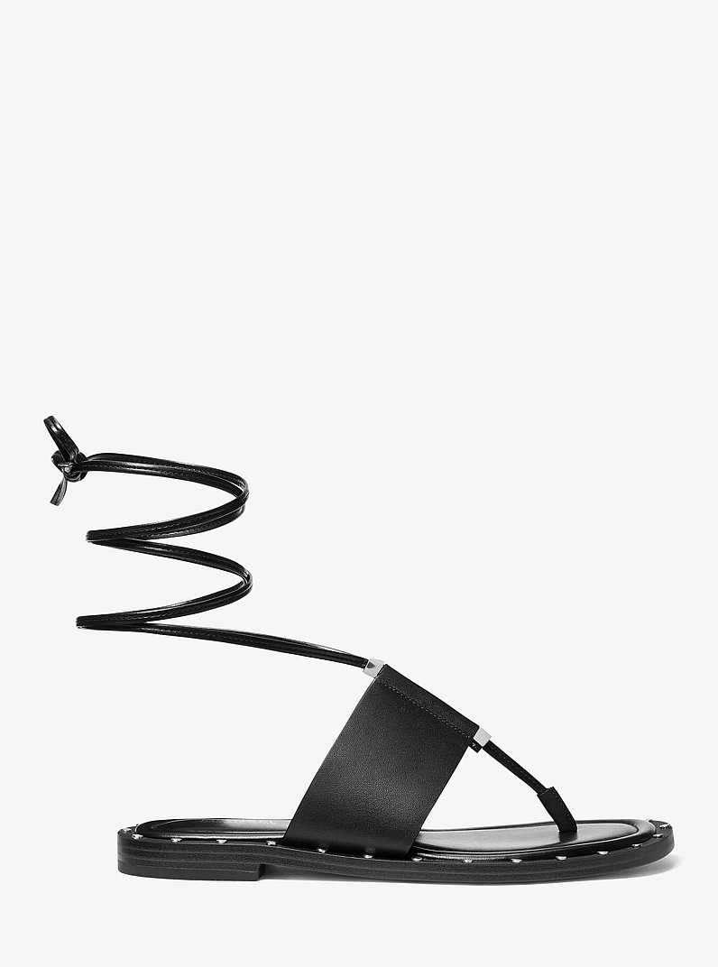 Sandalia Jagger de piel con cordones in NEGRO | Michael Kors