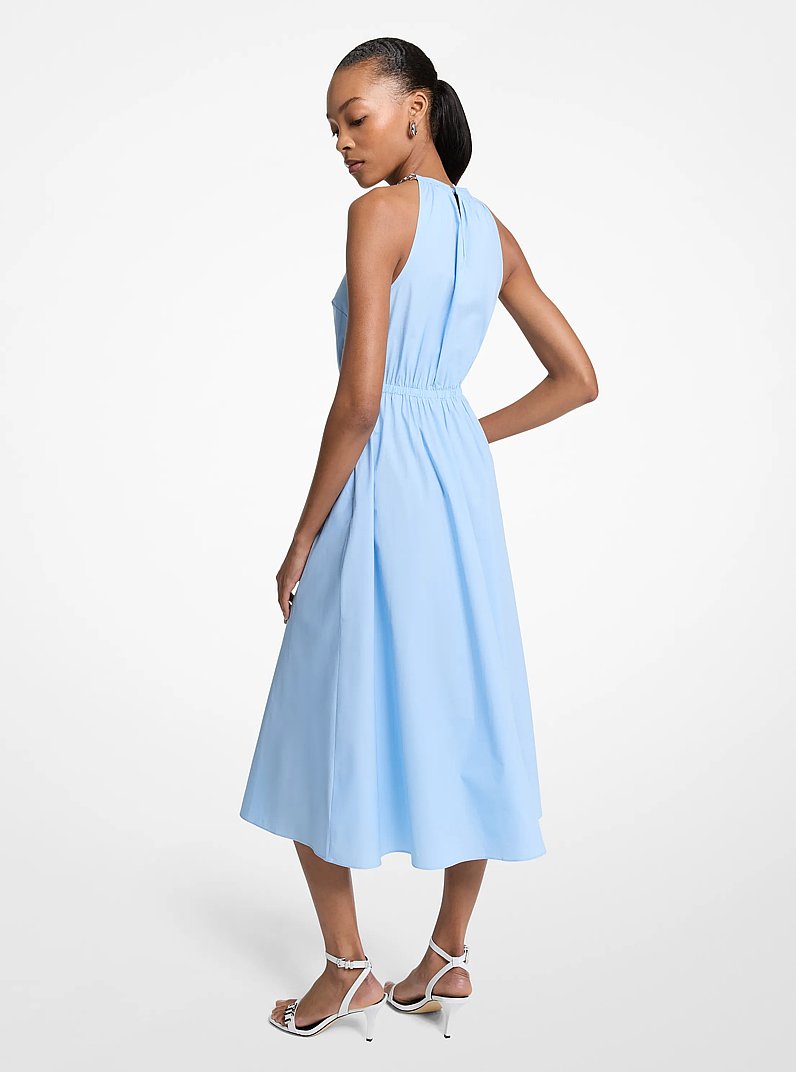 Vestido midi de algod&oacute;n el&aacute;stico con adornos in [3463] | Michael Kors