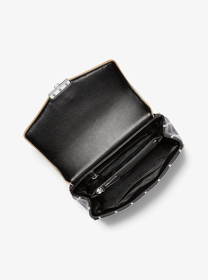 SoHo Large Two-Tone Quilted Shoulder Bag