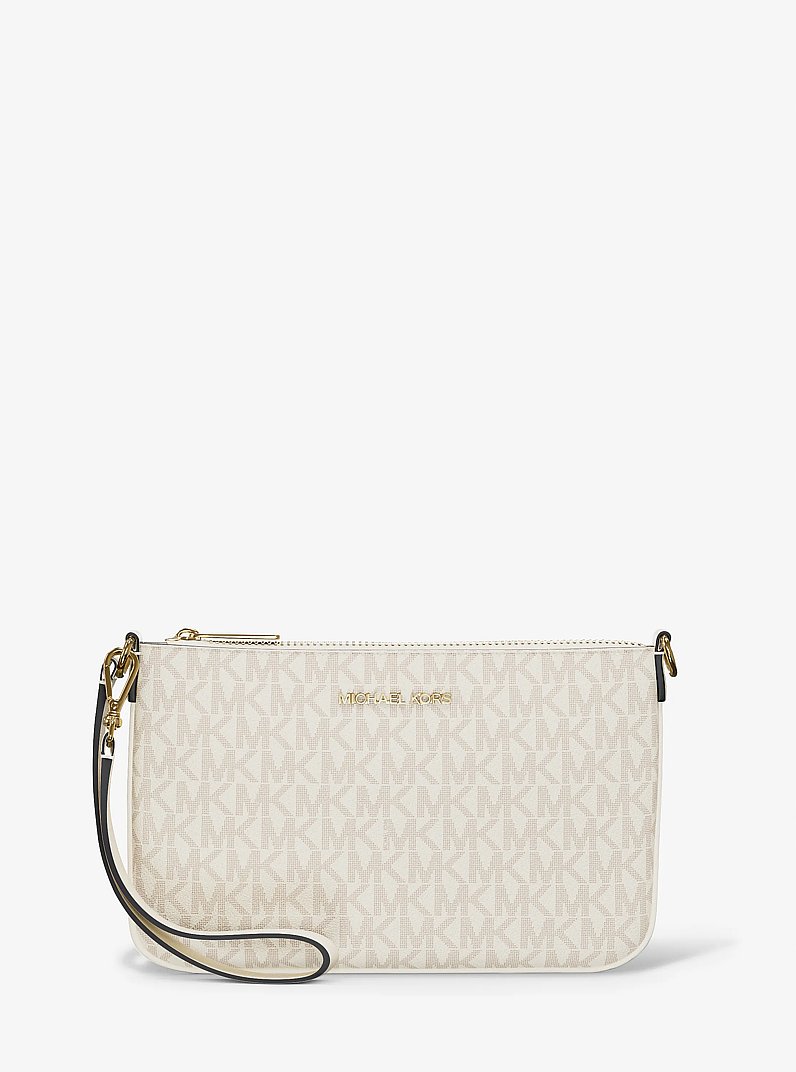 Petite pochette-bracelet convertible Jet Set &agrave; logo Signature in CR&Egrave;ME MULTI L&Eacute;GER | Michael Kors