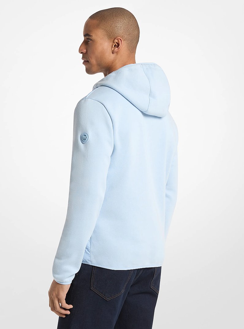 Galway Quilted Mixed-Media Jacket in PALE BLUE | Michael Kors