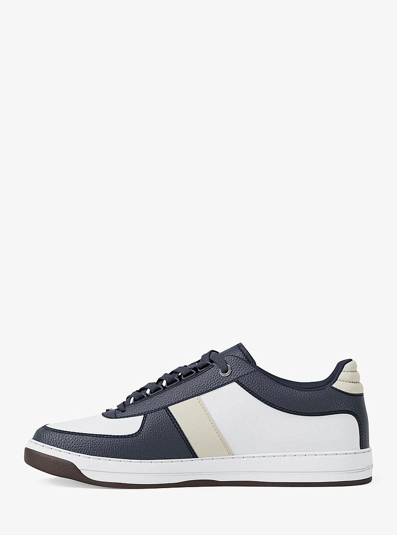 Brady Color-Block Leather Sneaker in NAVY | Michael Kors