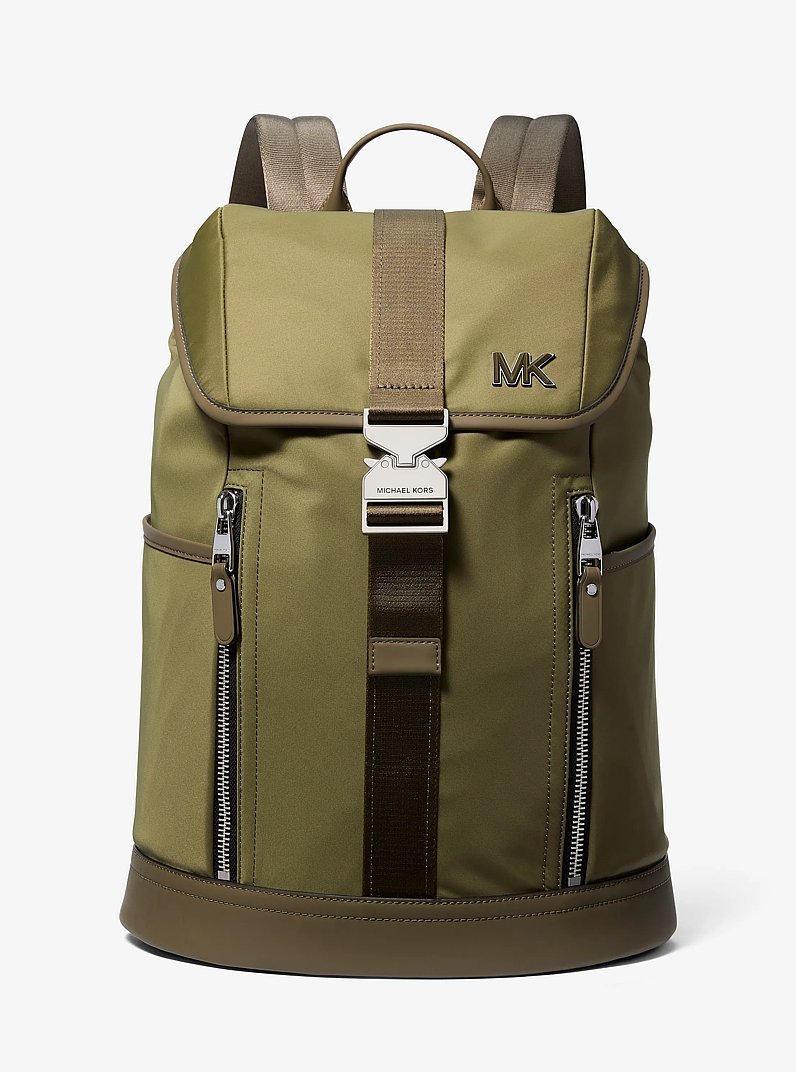 Eli Nylon Aviator Backpack in SAFARI GREEN | Michael Kors