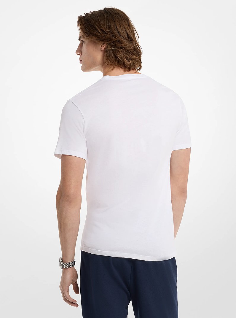 3-Pack Cotton T-Shirt in WHITE | Michael Kors