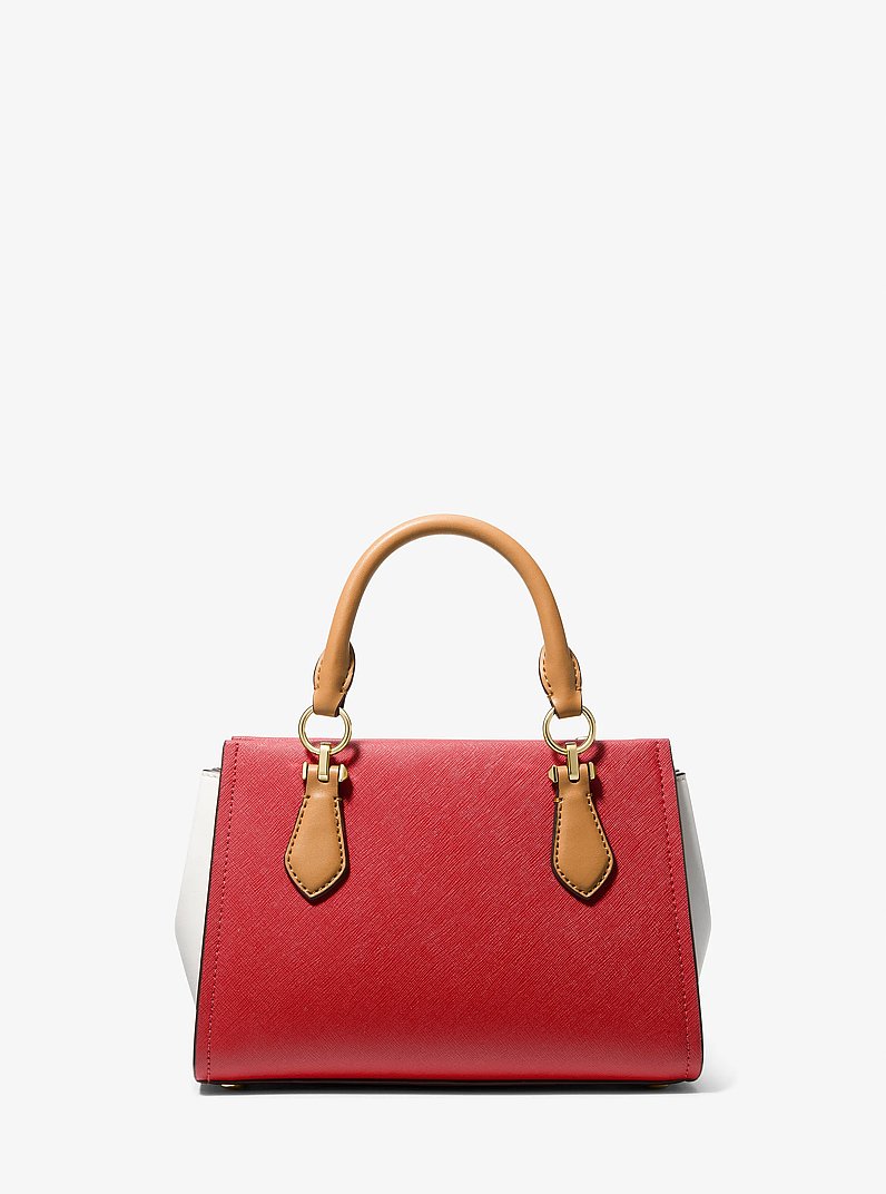 Marilyn Small Color-Block Saffiano Leather Crossbody Bag in LACQUER RED MULTI | Michael Kors