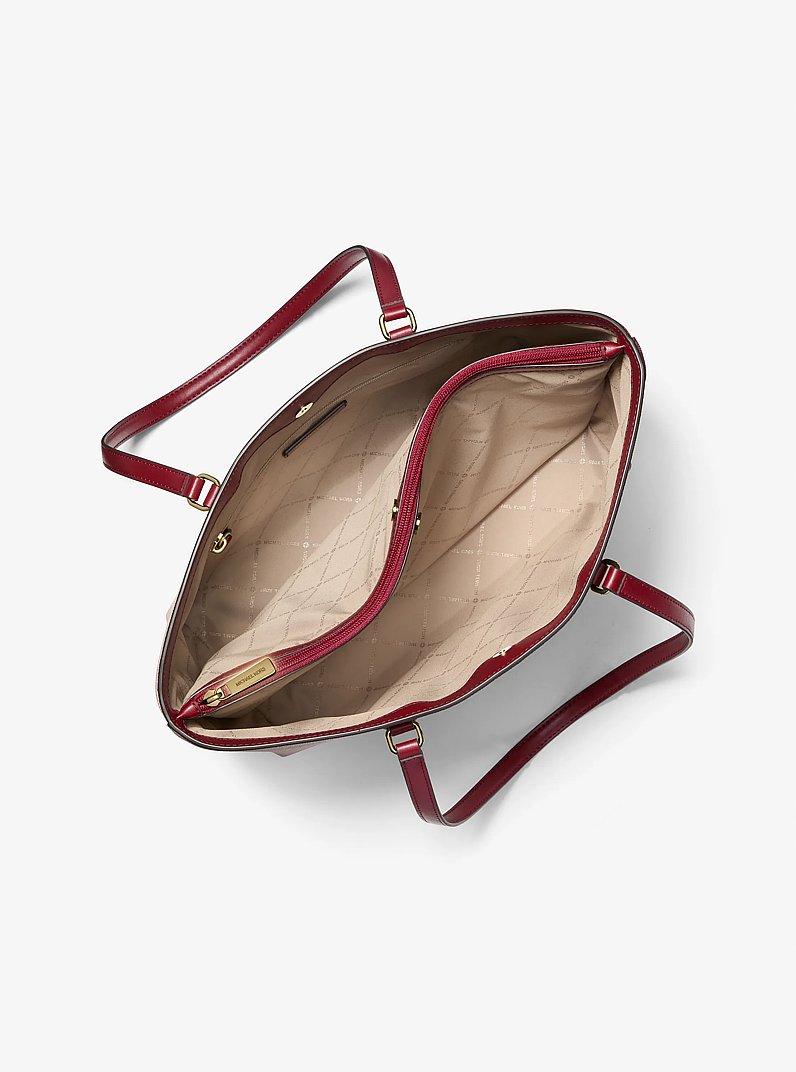 Sheila Large Two-Tone Signature Logo Tote Bag in CHERRY MULTI | Michael Kors