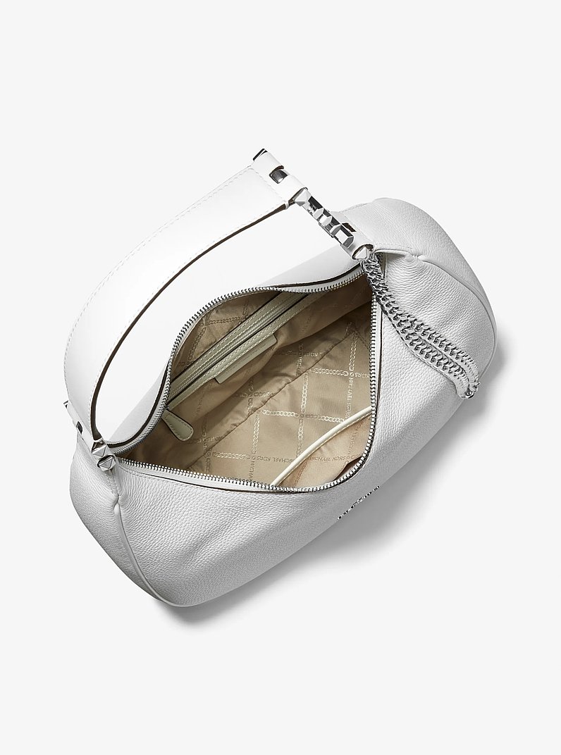 Grand sac &agrave; &eacute;paule Piper en cuir grain&eacute;
