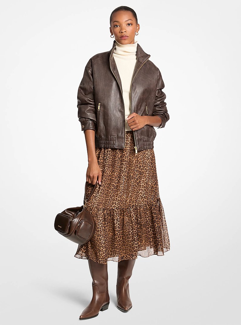 Oversized Blouson Jacket in CHOCOLATE | Michael Kors
