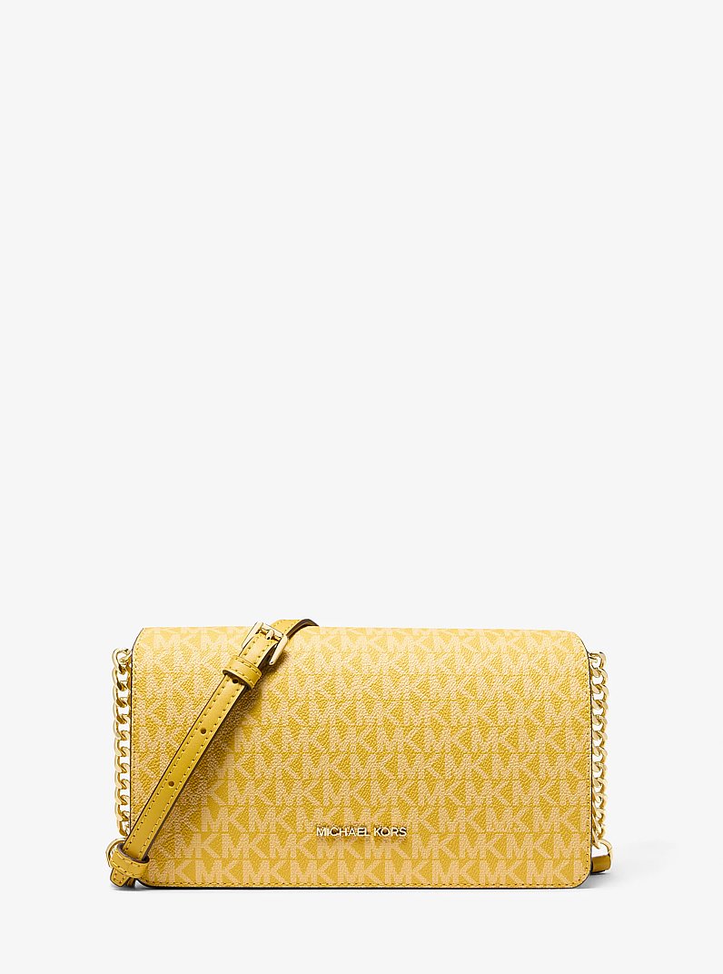 Jet Set Medium Signature Logo Crossbody Bag in HONEY | Michael Kors