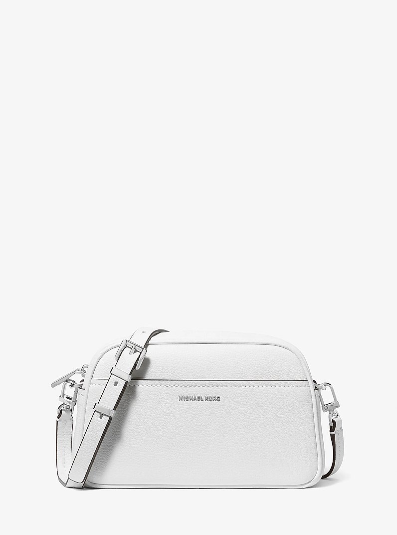 Petit sac &agrave; bandouli&egrave;re Jet Set en cuir in BLANC OPTIQUE | Michael Kors