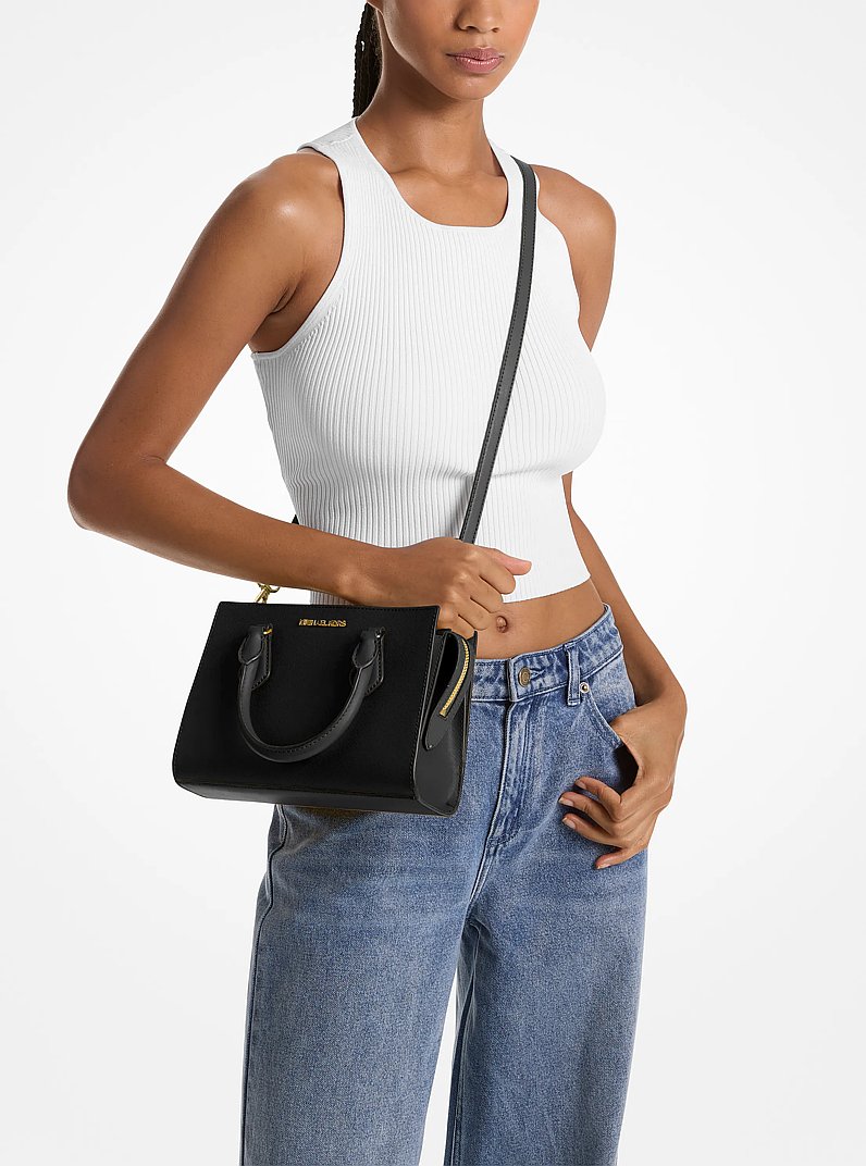 Sheila Small Satchel in BLACK | Michael Kors