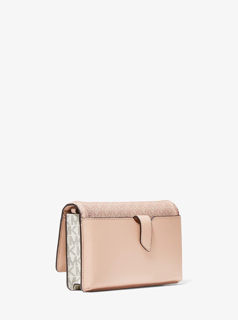 Petit sac &agrave; bandouli&egrave;re pour smartphone Jet Set bicolore &agrave; logo in BALLET MULTI | Michael Kors