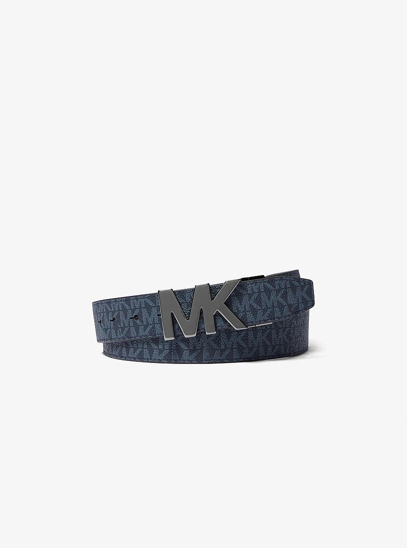 Coffret ceinture &agrave; logo Signature 4-en-1 in BLEU AMIRAL/BLEU P&Acirc;LE | Michael Kors