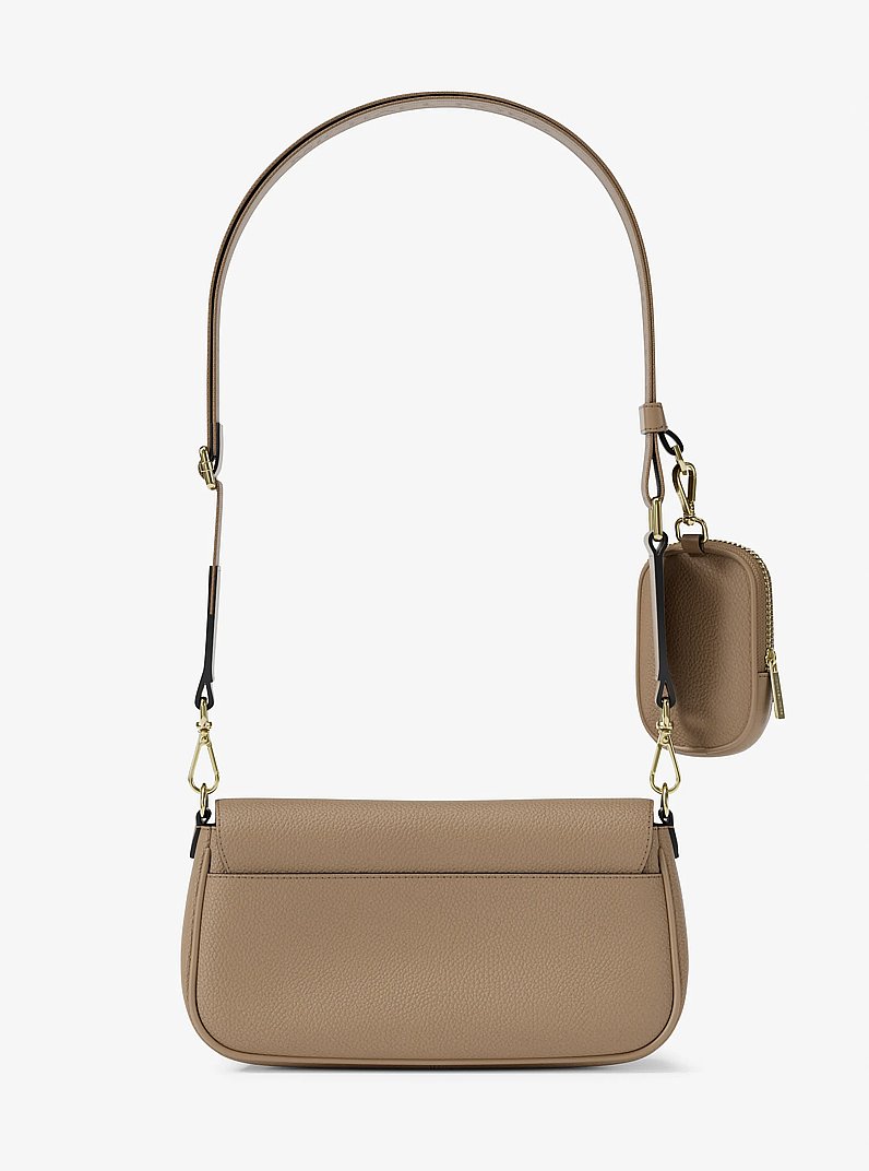 Jet Set Travel Small Pebbled Leather Crossbody Bag With Pouch in CAMEL | Michael Kors