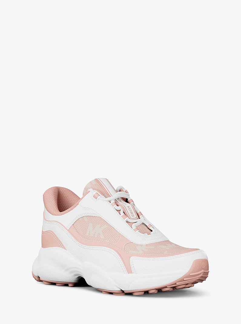 Katrina Mixed-Media Trainer in POWDER BLUSH | Michael Kors