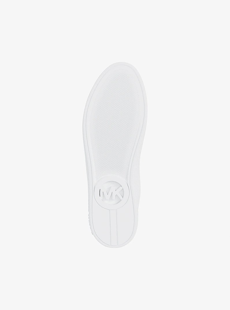 Zapatilla Keaton de piel con logotipo en relieve in BLANCO INTENSO | Michael Kors