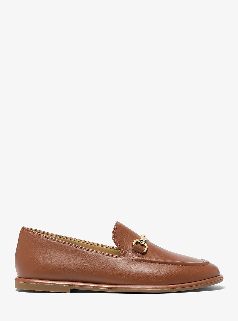 Carson Leather Loafer in LUGGAGE | Michael Kors