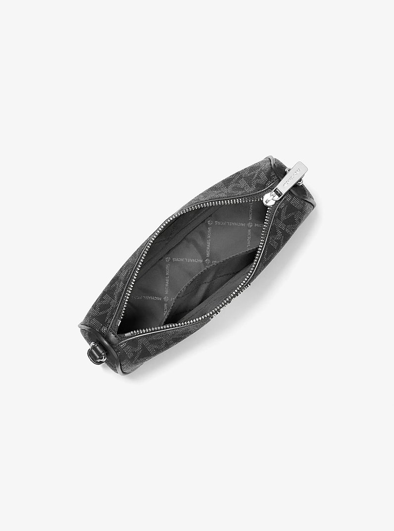 Jet Set Medium Signature Logo Pochette in BLACK | Michael Kors