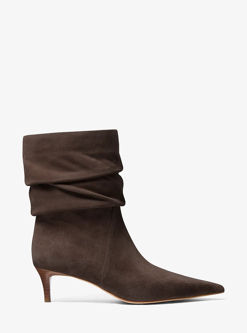 Dawn Suede Ankle Boot in CHOCOLATE | Michael Kors