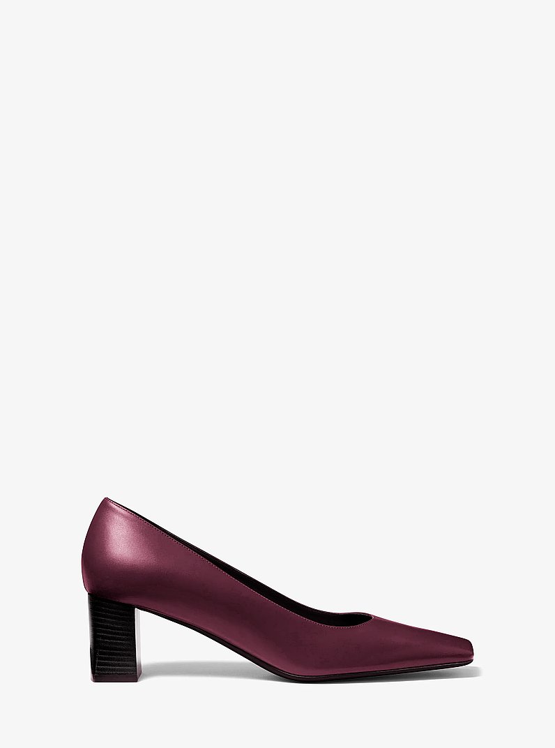 Maria Leather Pump in WINE | Michael Kors