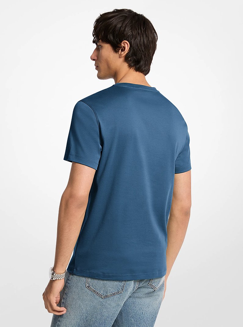 T-Shirt aus Baumwolle in FLUSSBLAU | Michael Kors