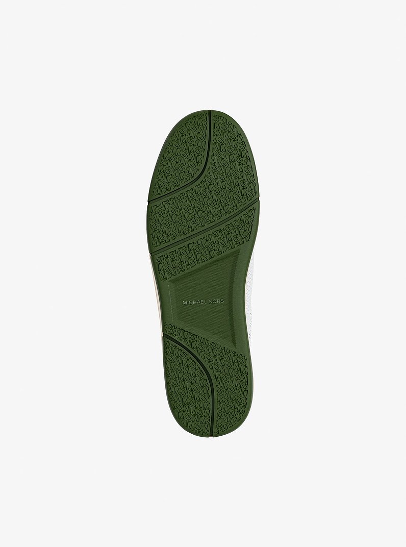 Wilton Perforated Leather Sneaker in EVERGREEN | Michael Kors