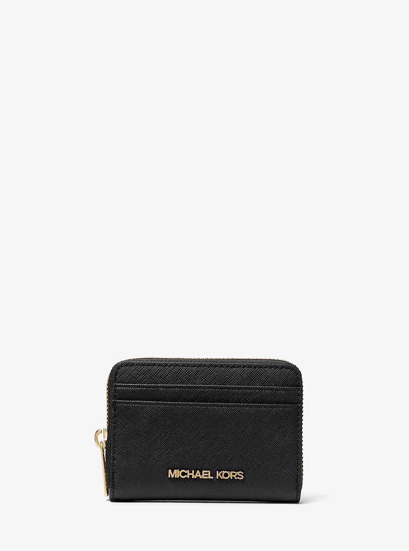 Cartera Jet Set Travel mediana de piel saffiano in NEGRO | Michael Kors