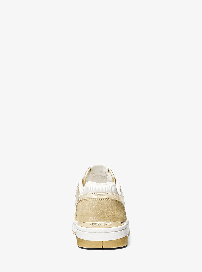 Rebel Metallic Leather Sneaker in PALE GOLD | Michael Kors