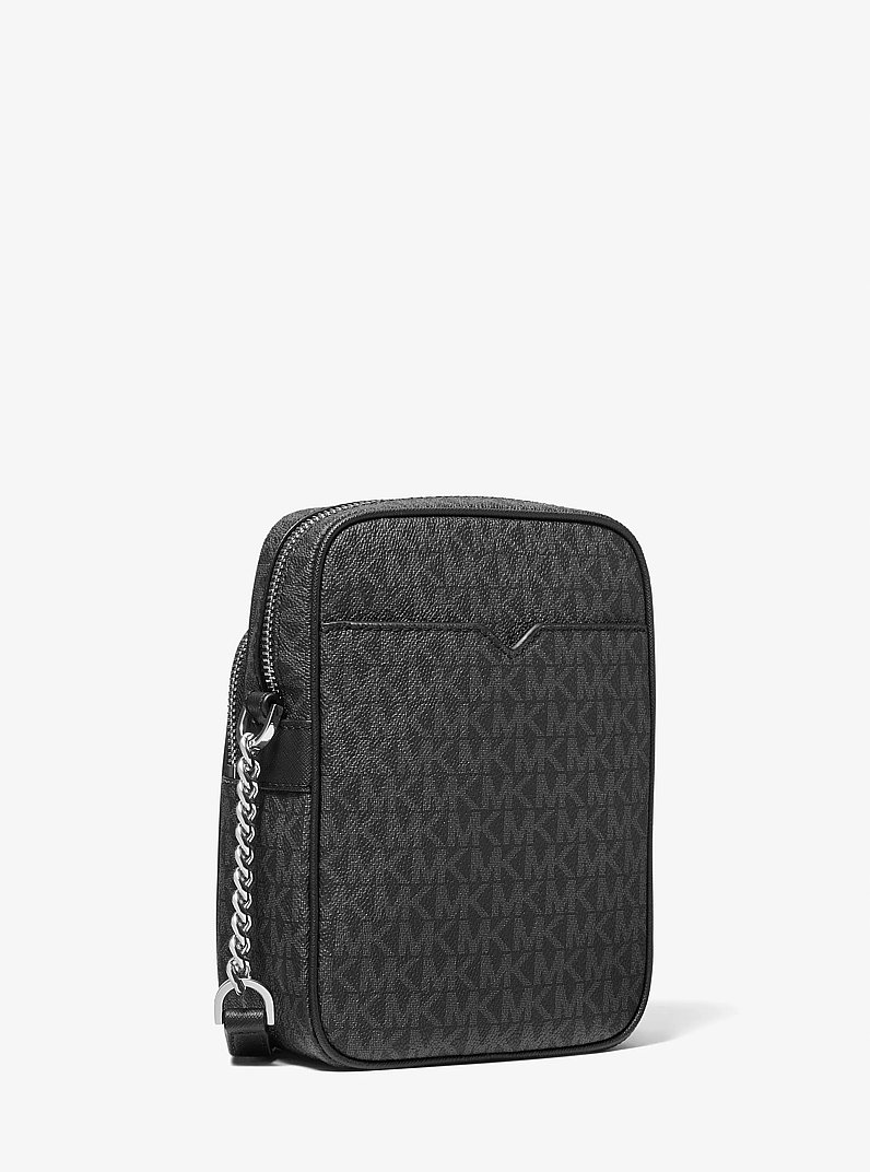 Jet Set Travel Medium Logo Crossbody Bag in BLACK | Michael Kors