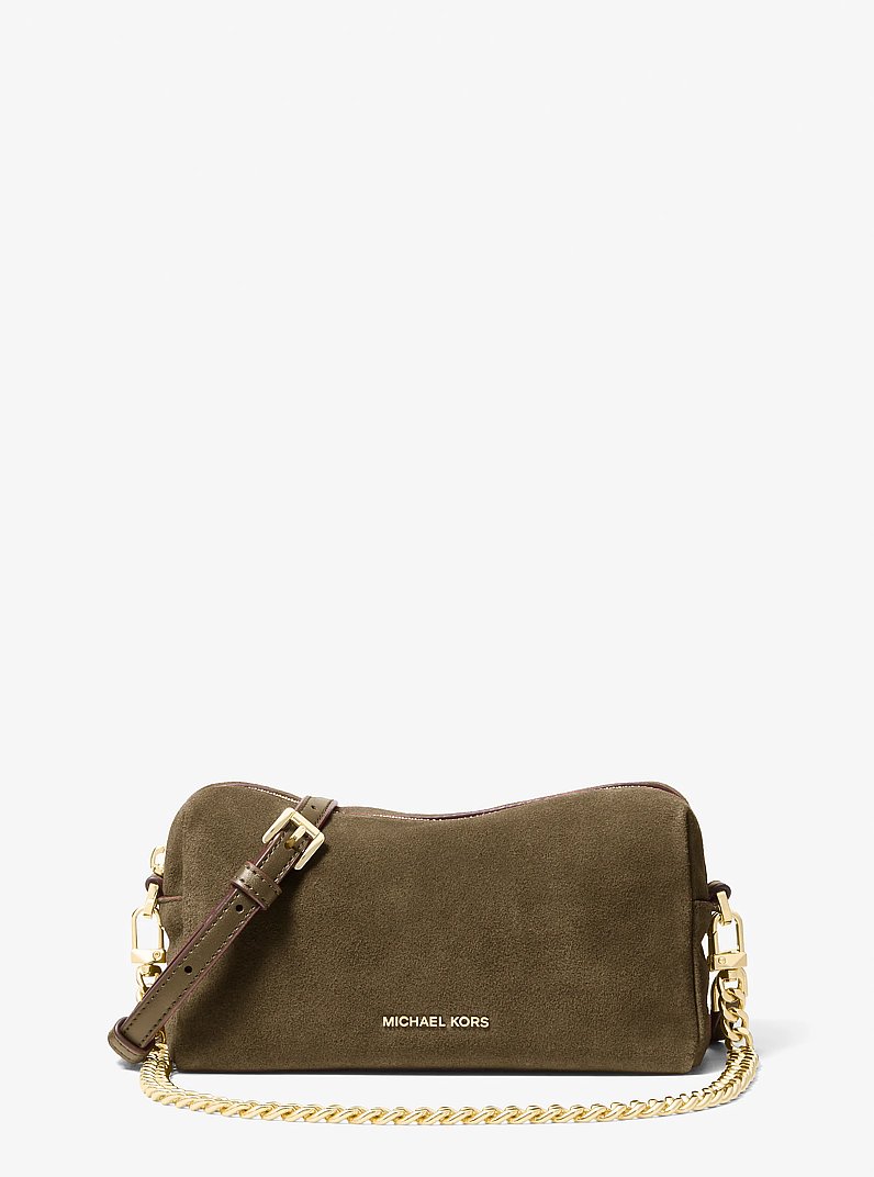 Bryant Small Suede Convertible Crossbody Bag in LODEN | Michael Kors