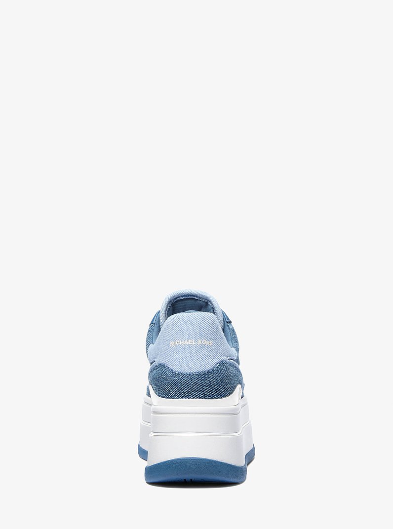 Hayes Two-Tone Denim Platform Sneaker in UNION WASH | Michael Kors