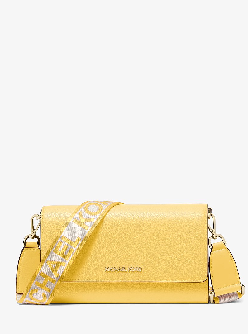 Jet Set Large Leather Crossbody Bag in DAISY YELLOW | Michael Kors