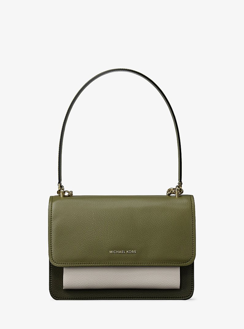 Umh&auml;ngetasche Claire Small aus Leder in Blockfarben in PISTAZIE MLT | Michael Kors