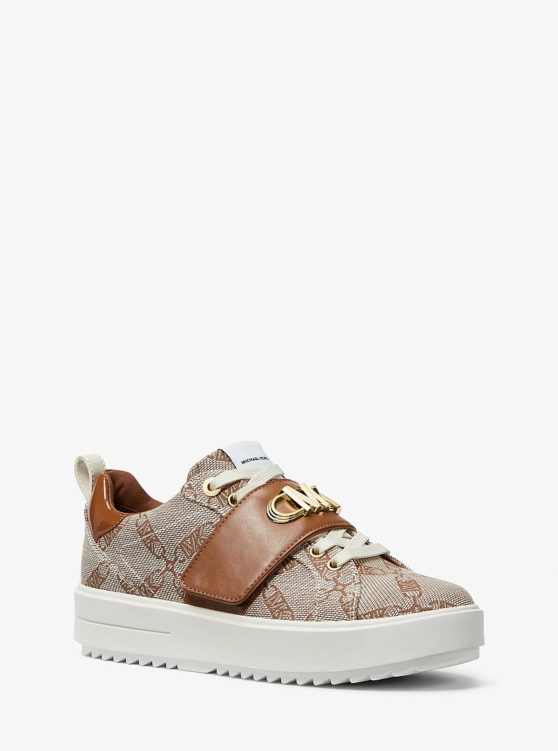 Emmett Embellished Empire Logo Jacquard Trainer
