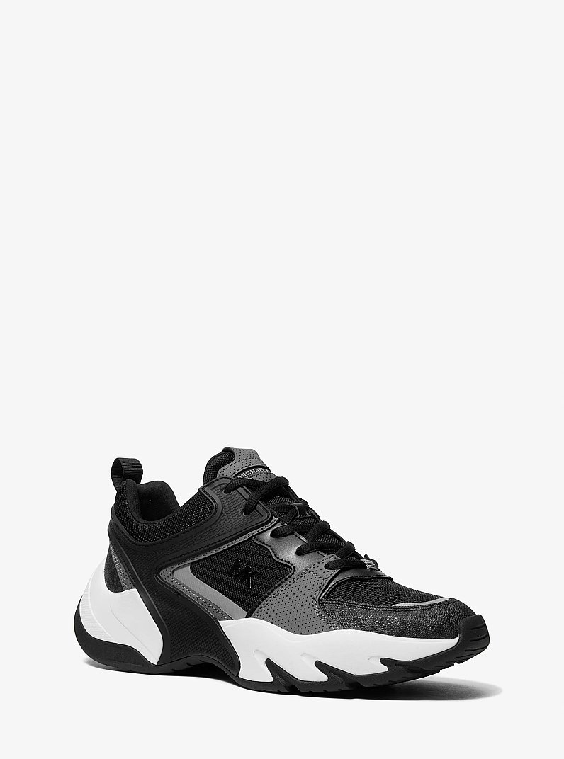 Zapatilla deportiva Chase de materiales mixtos in NEGRO | Michael Kors