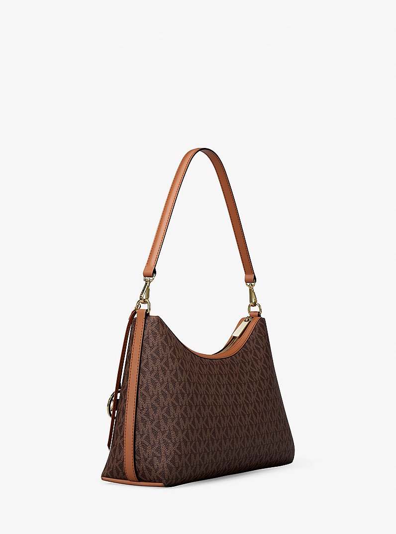 Sammy Medium Signature Logo Convertible Shoulder Bag in BROWN | Michael Kors