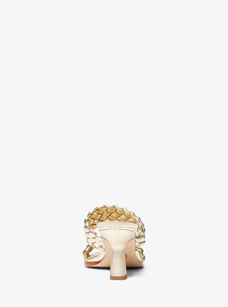 Nadia Metallic Braided Mule in OR P&Acirc;LE | Michael Kors