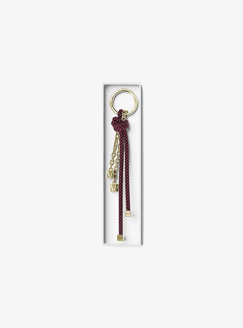 Gold-Tone and Speckled Cord Bag Charm in MULBERRY | Michael Kors