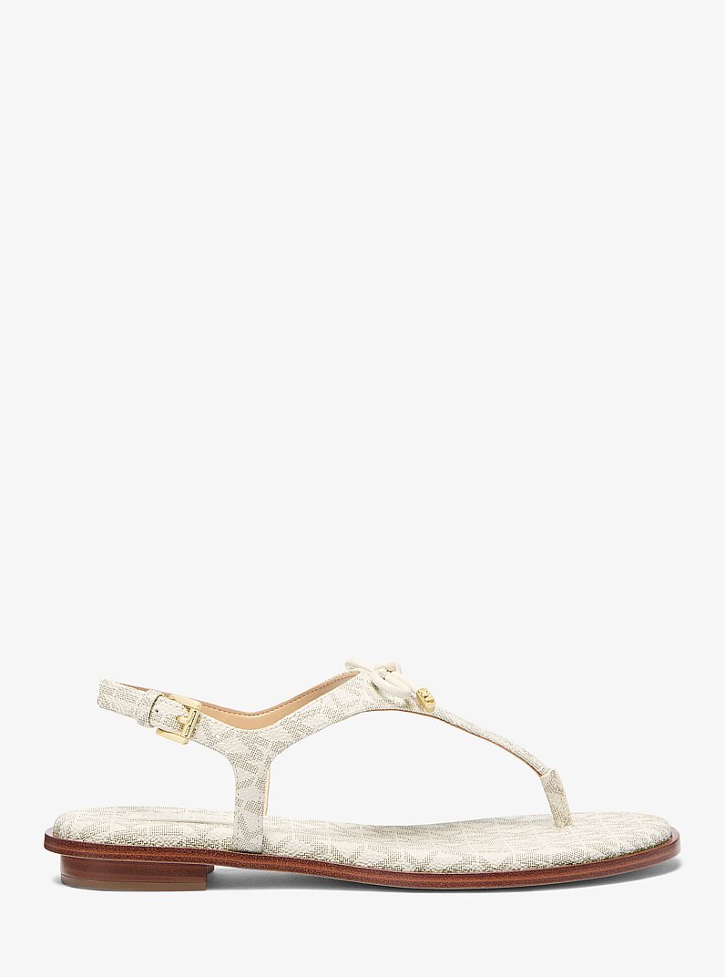 Nori Signature Logo Sandal in VANILLA | Michael Kors