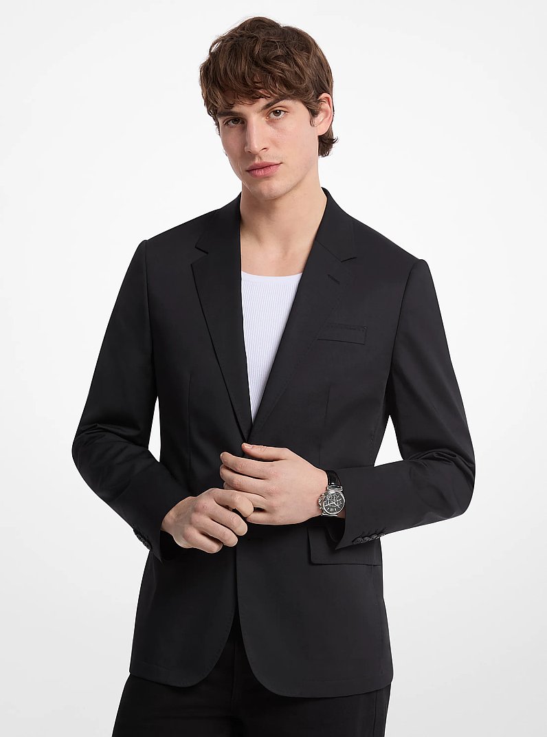 COOLMAX&reg; Woven Blazer in BLACK | Michael Kors