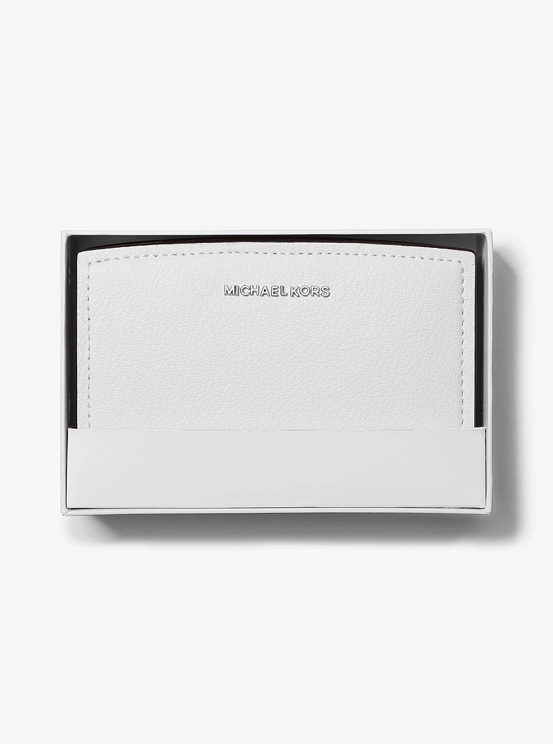 Brieftasche Bryant Medium aus gekrispeltem Leder in OPTIC WHITE | Michael Kors