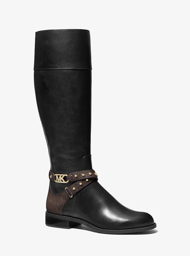 Kincaid Riding Boot in BLK/BROWN | Michael Kors