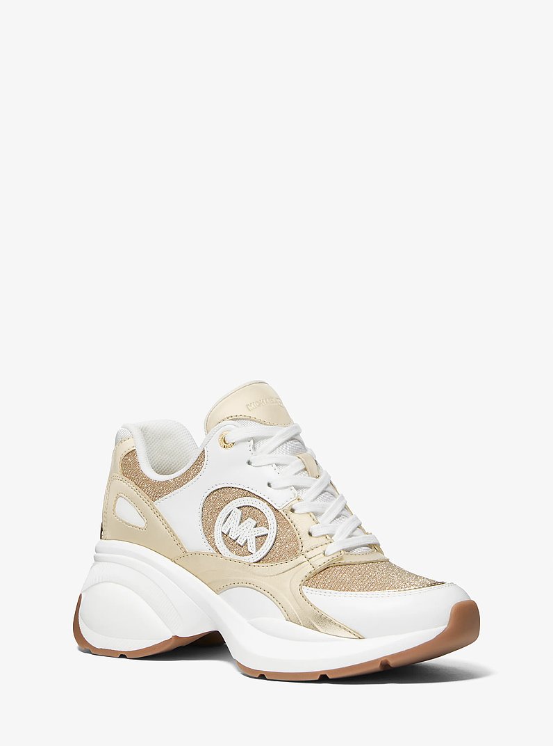 Sneaker Zuma in mesh metallizzato glitterato con inserti metallizzati
