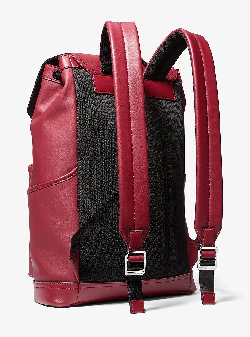Kole Flap Pocket Backpack in MAROON | Michael Kors