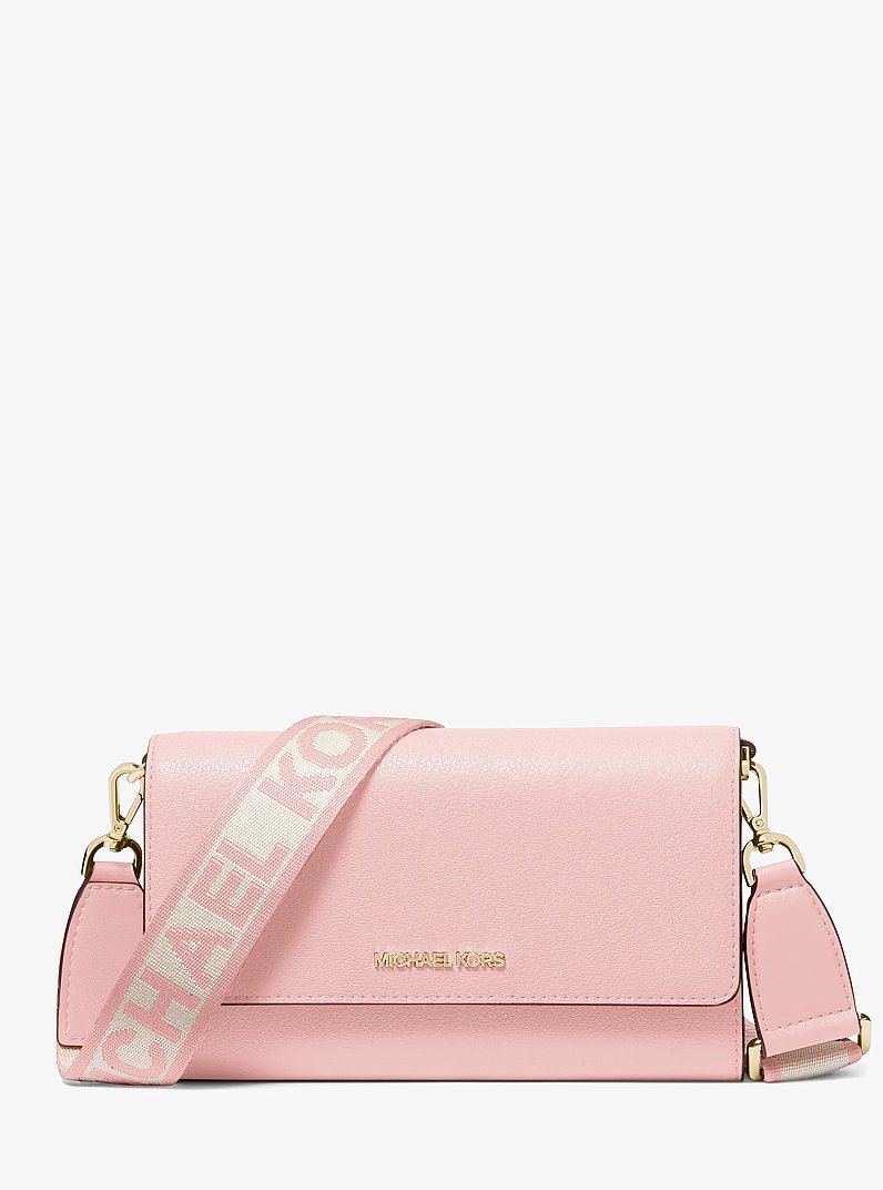 Jet Set Large Leather Crossbody Bag in POWDER BLUSH | Michael Kors