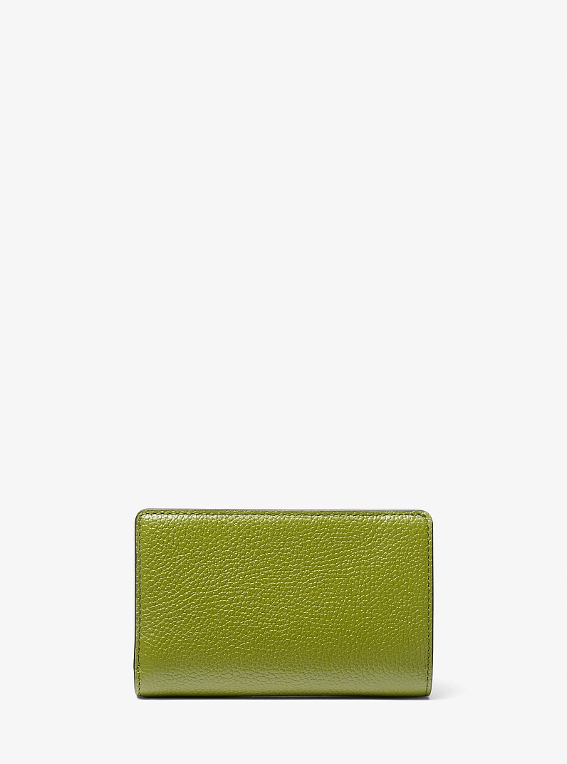 Medium Pebbled Leather Wallet in MEADOW GREEN | Michael Kors