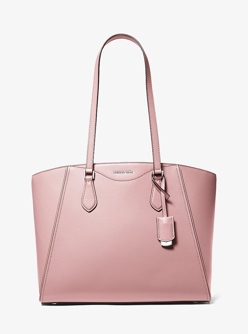 Taryn Large Leather Tote Bag in SMOKEY ROSE | Michael Kors