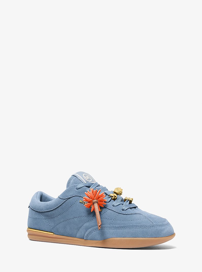 Nolan Embellished Suede Sneaker in CHAMBRAY | Michael Kors