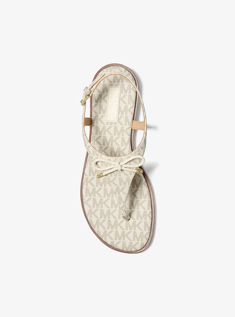Nori Signature Logo Sandal in VANILLA | Michael Kors